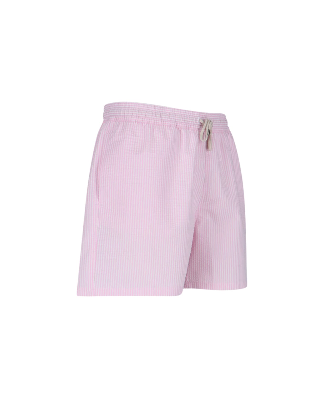 Ralph Lauren Striped Swim Shorts - Pink