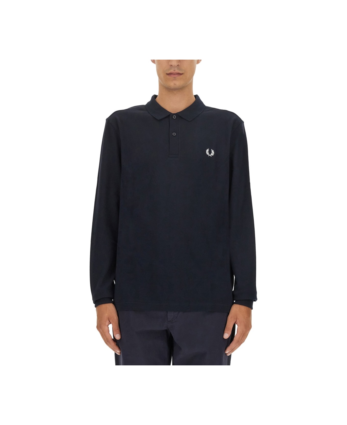 Fred Perry Polo With Logo - BLUE