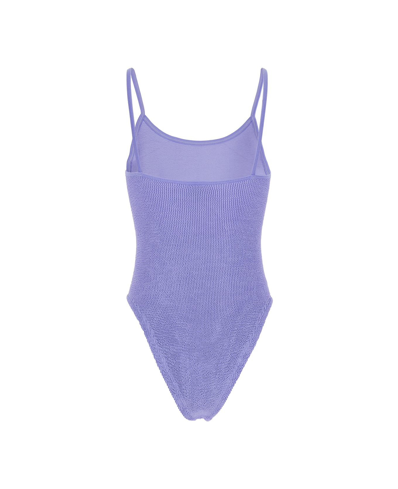 Hunza G 'pamela' Violet Backless One-piece Swimsuit In Stretch Polyamide Woman - Violet