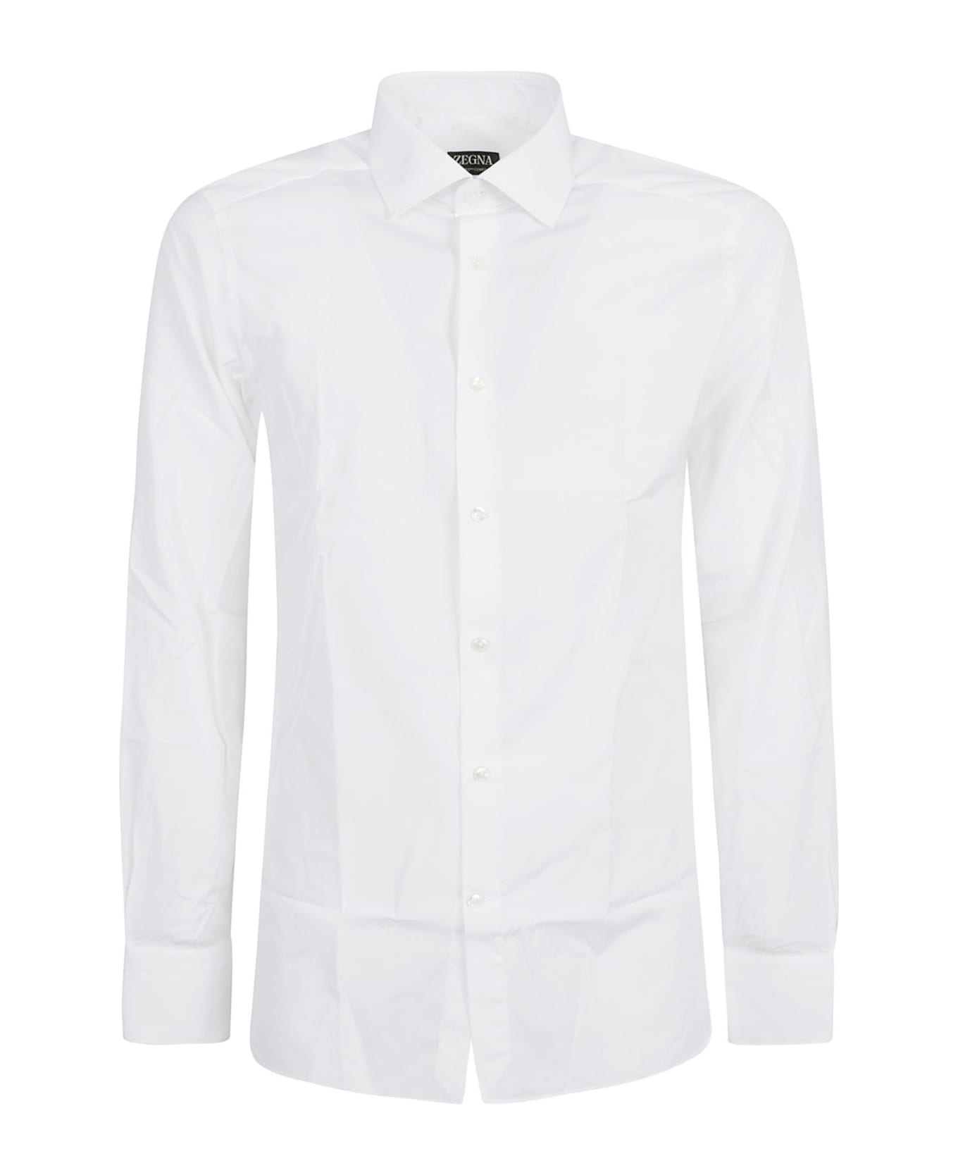 Ermenegildo Zegna Round Hem Plain Shirt - White