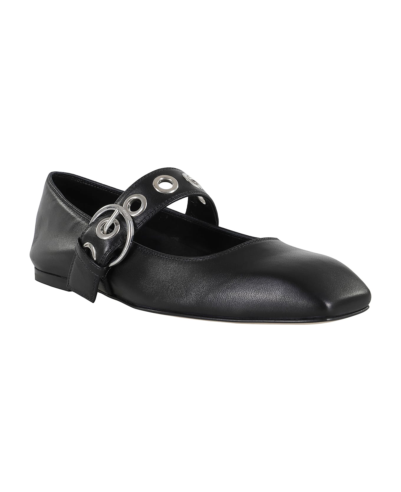 aeyde Uma Eyelet Nappa Leather Black - Black 