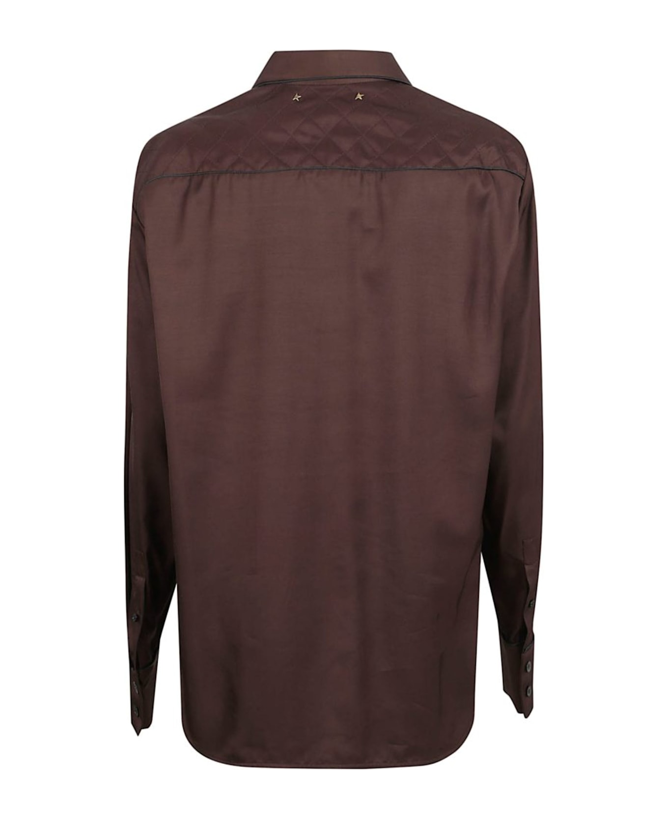 Golden Goose Shirt With Quilted Details - Brown