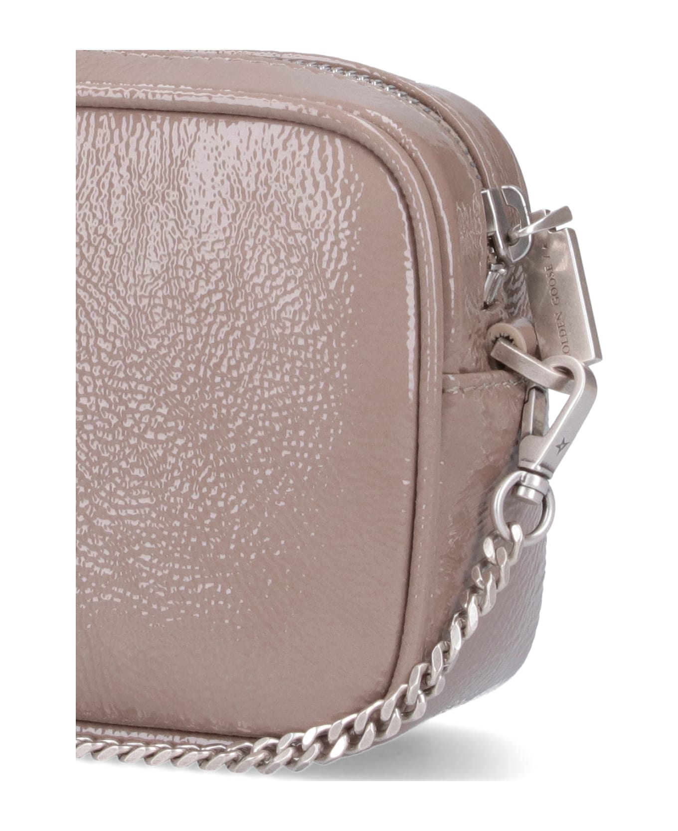 Golden Goose Star Crossbody Bag In Dove-gray Leather - Taupe