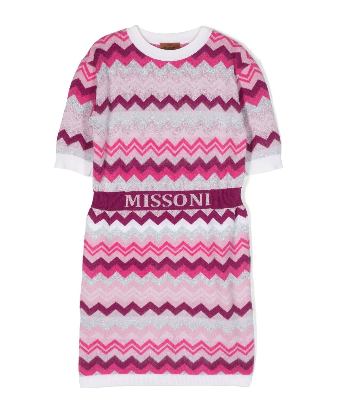 Missoni Kids Deep Pink Wool Blend Dress - Rosa