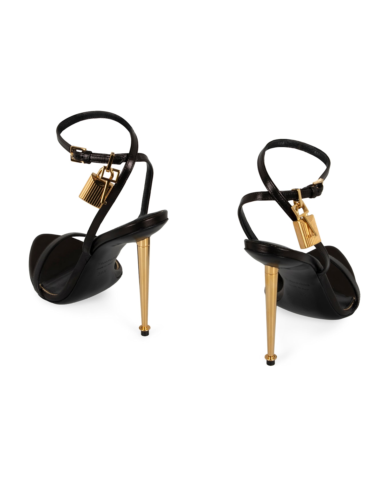 Tom Ford Heeled Leather Sandals - black