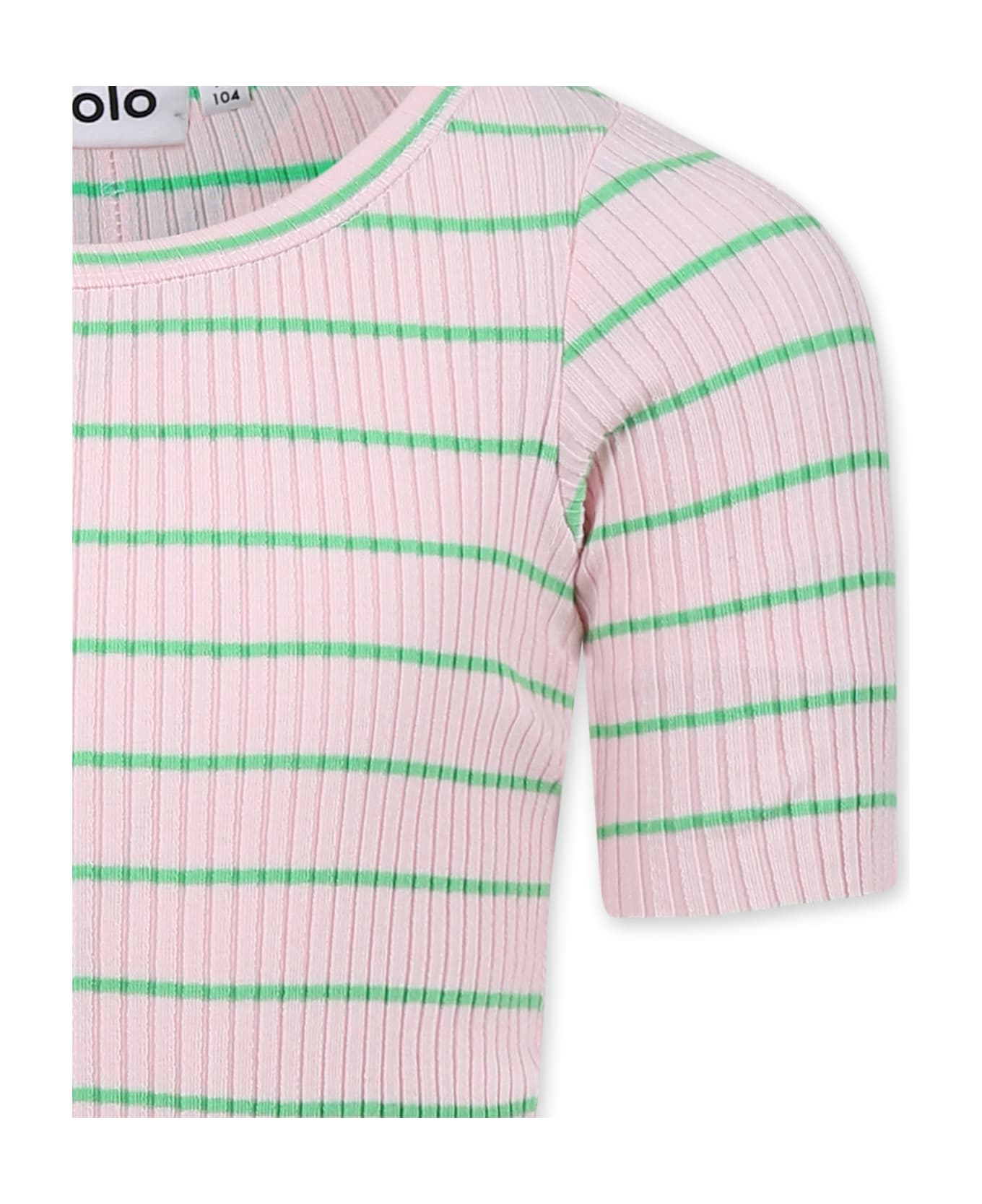 Molo Pink Ribbed T-shirt - Pink