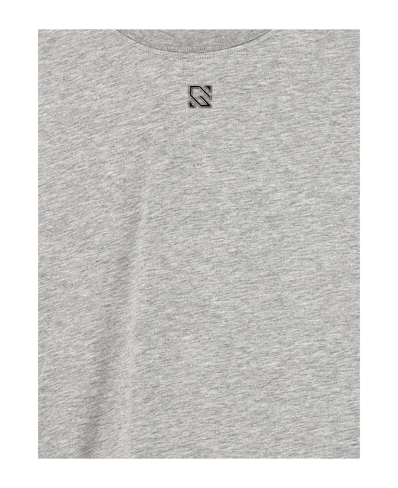 Giuseppe di Morabito Crystal Sleeves T-shirt - Gray