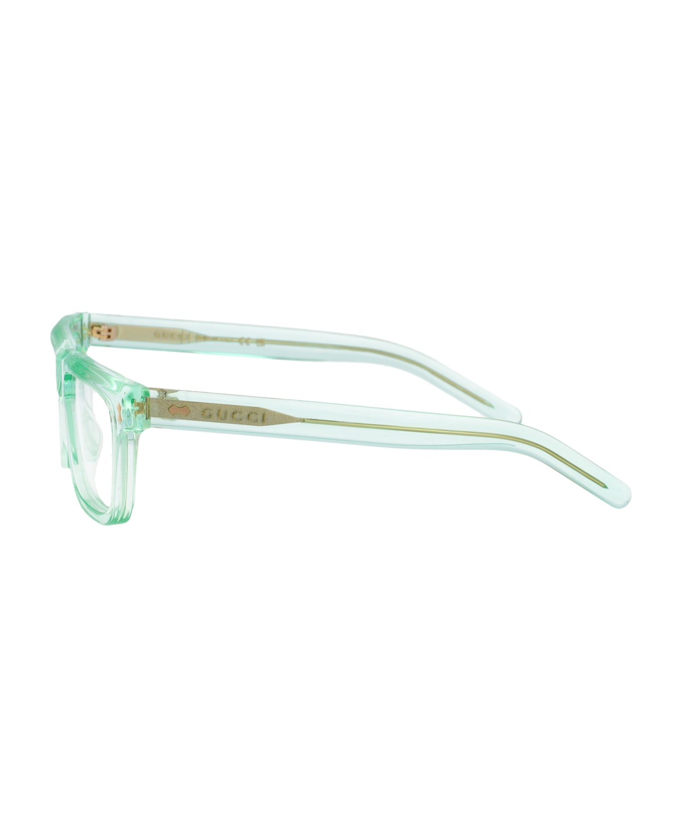 Gucci Eyewear Gg1525o Glasses - 004 GREEN GREEN TRANSPARENT アイウェア