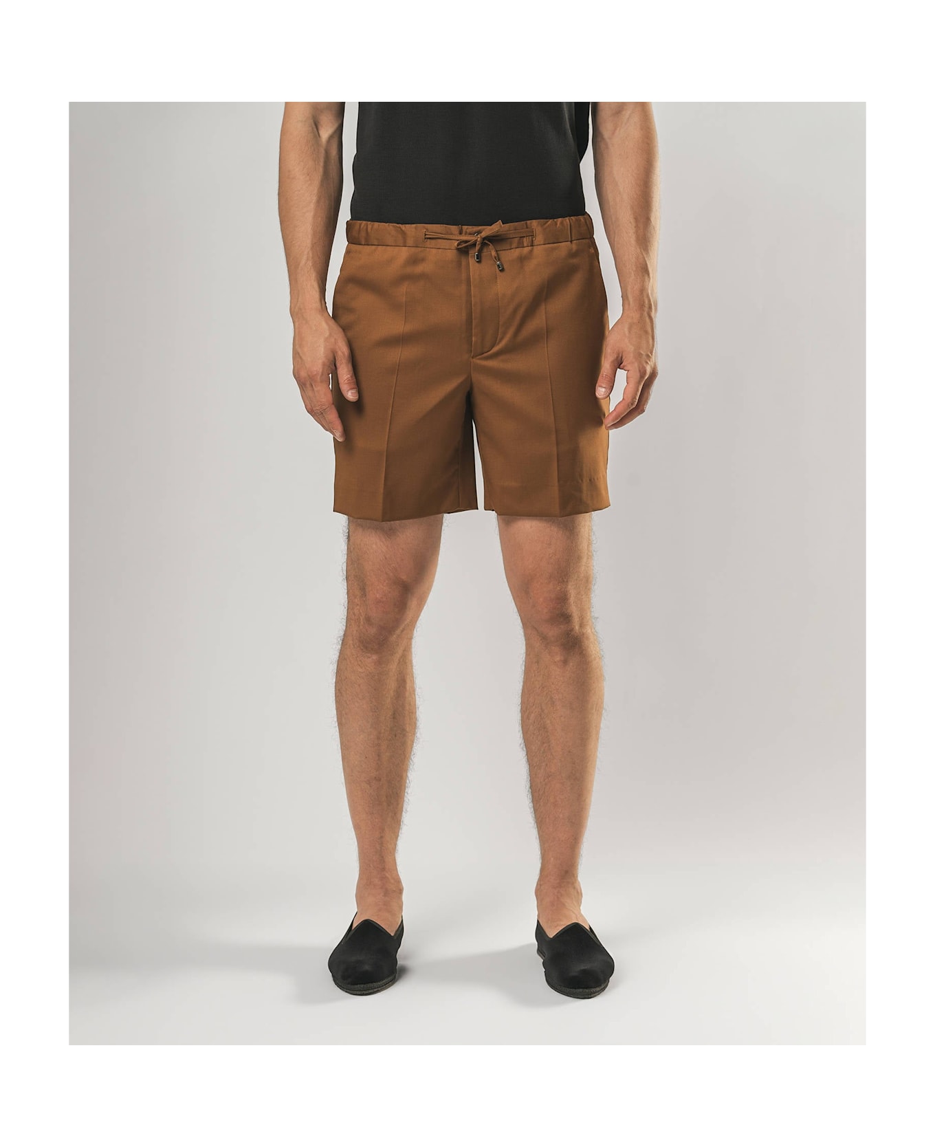 Larusmiani Wool Shorts Positano Pants - Brown