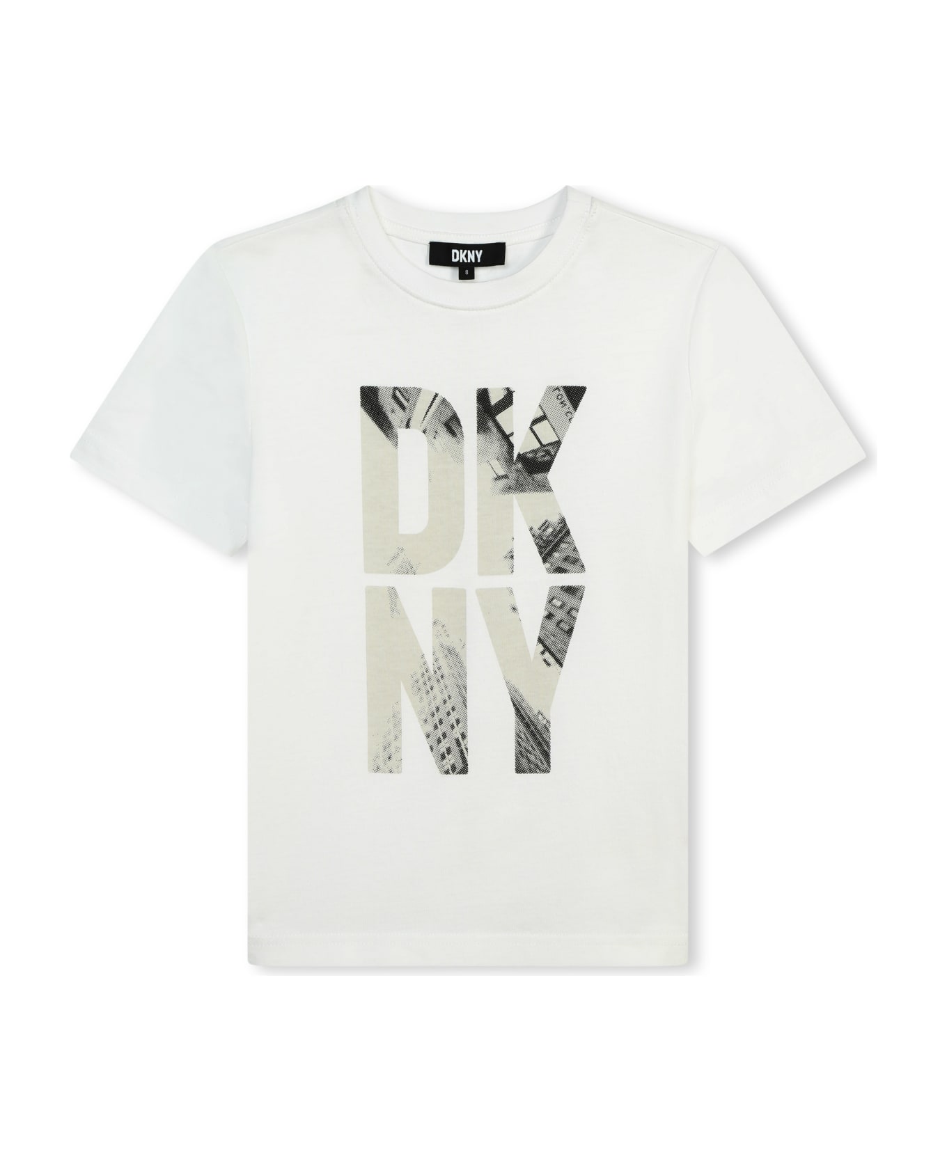 DKNY T-shirt With Print - Bianco ジャンプスーツ