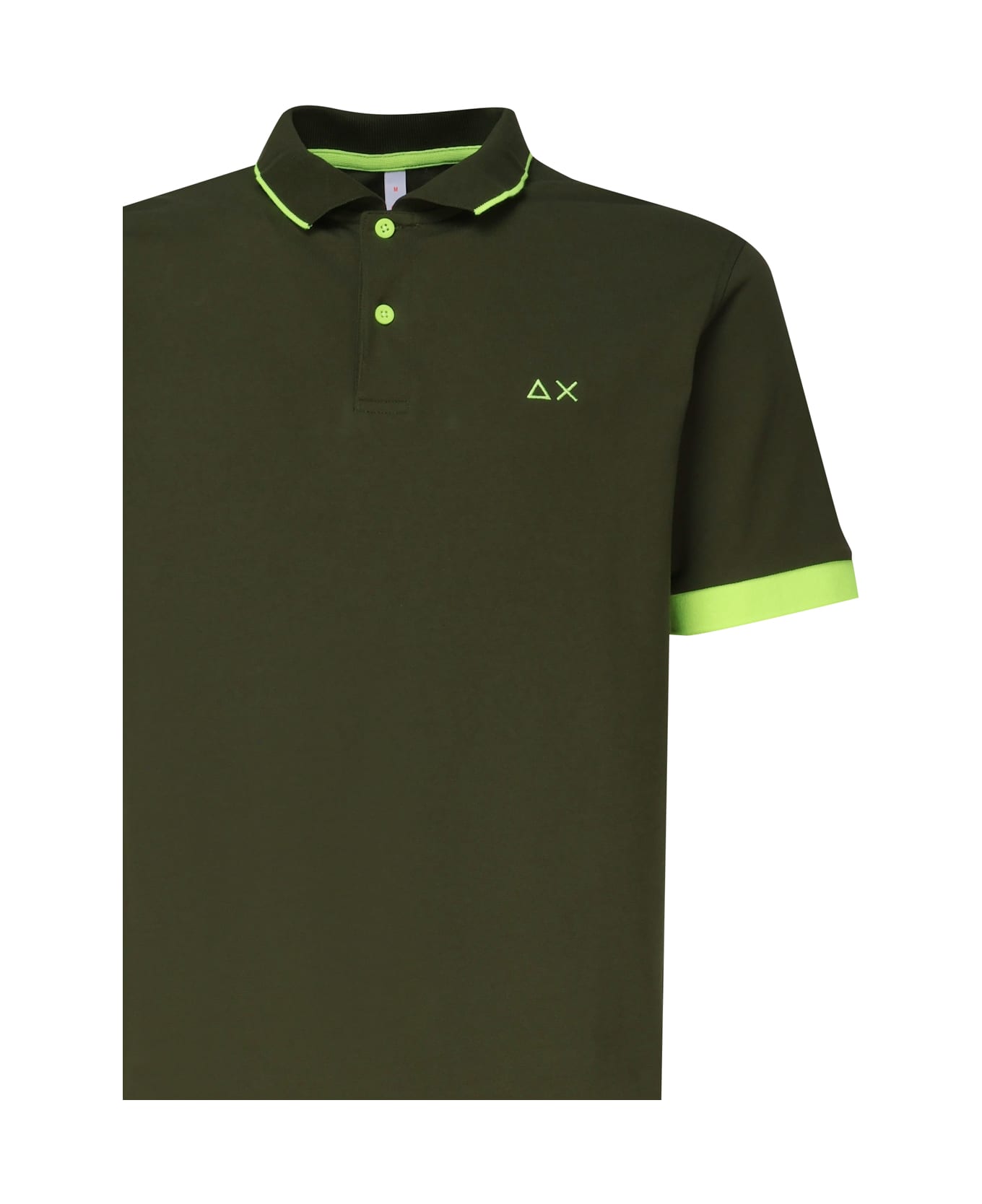 Sun 68 Polo T-shirt In Cotton - Verde scuro