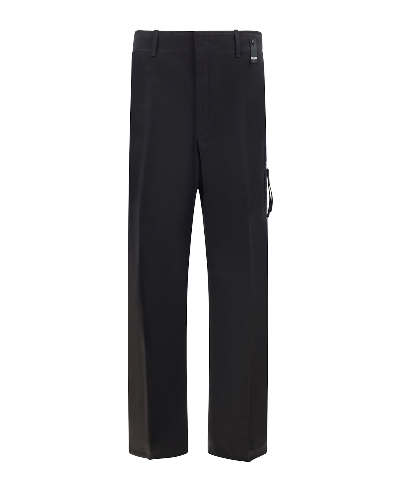 Fendi Gabardine Trousers - Nero