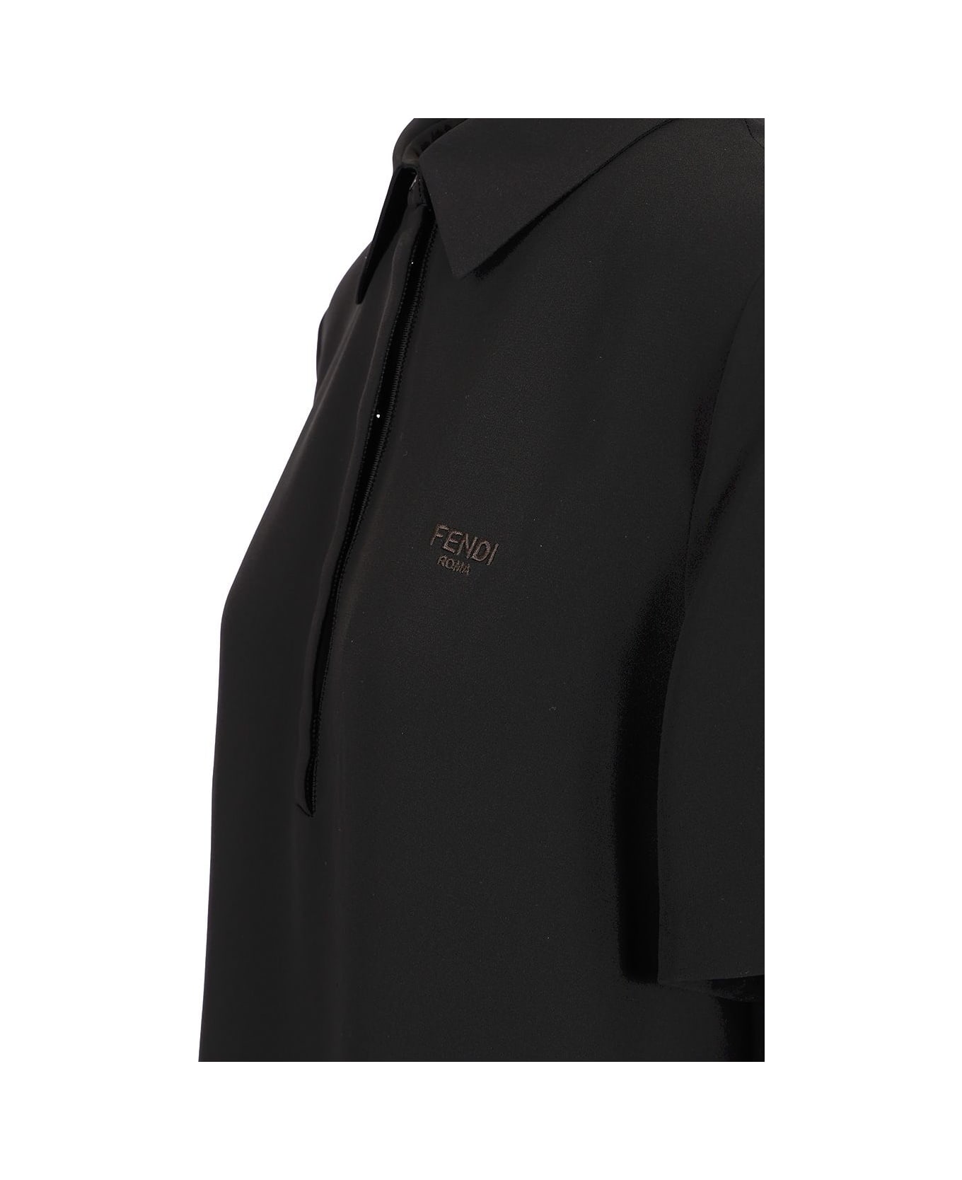 Fendi Short Sleeve Polo - Black
