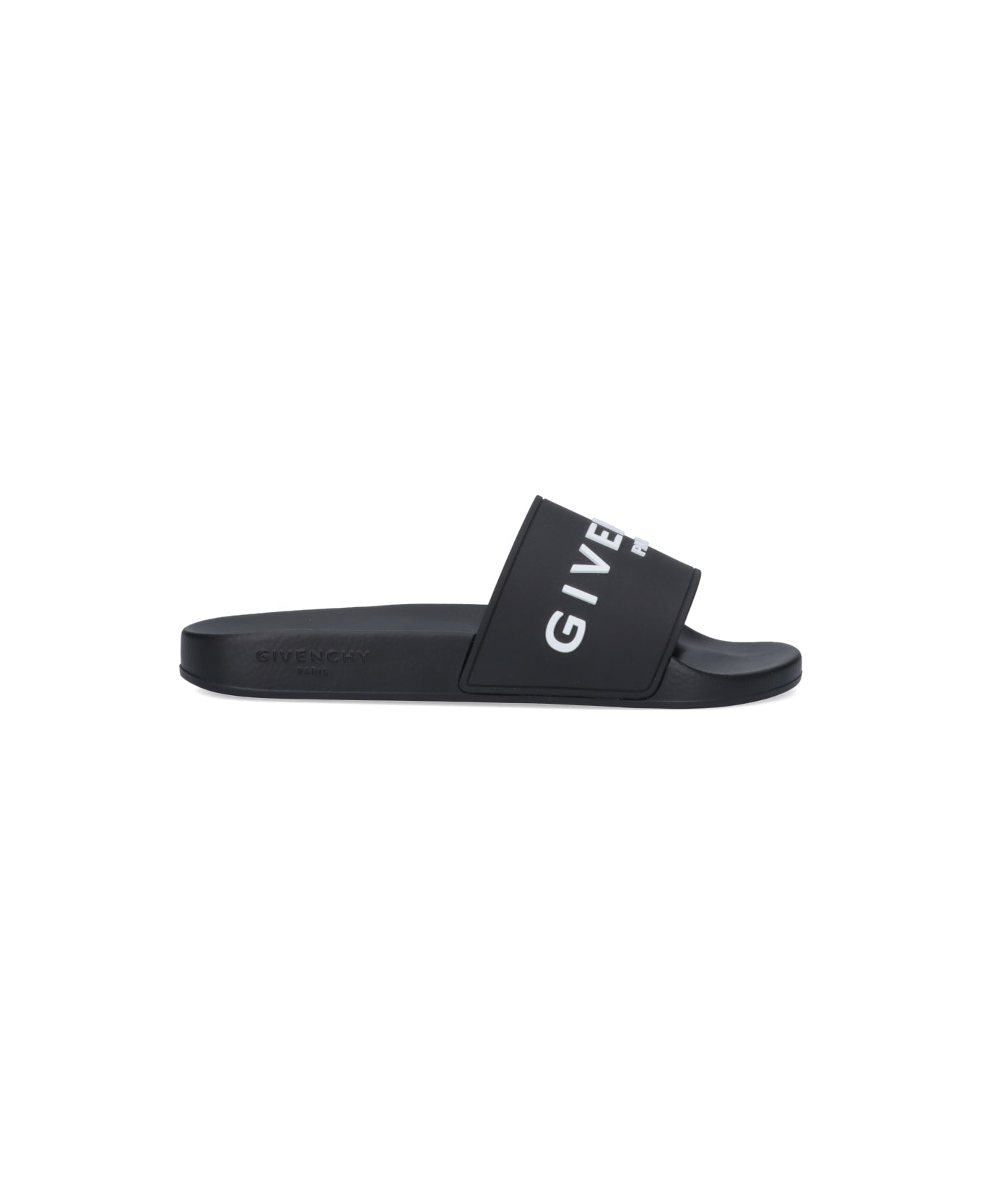 Givenchy Slides Logo - Black