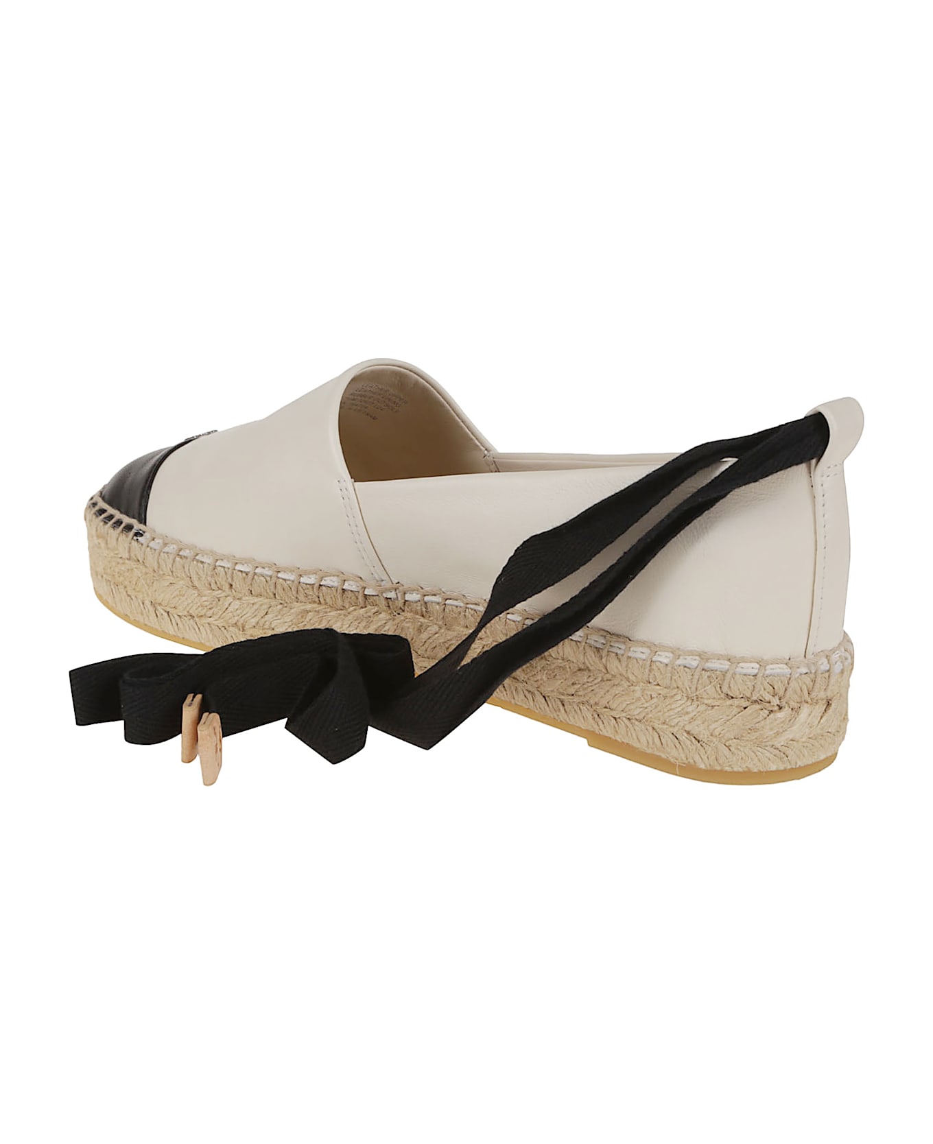 Tory Burch Cap-toe Espadrille - Light Cream Perfect Black