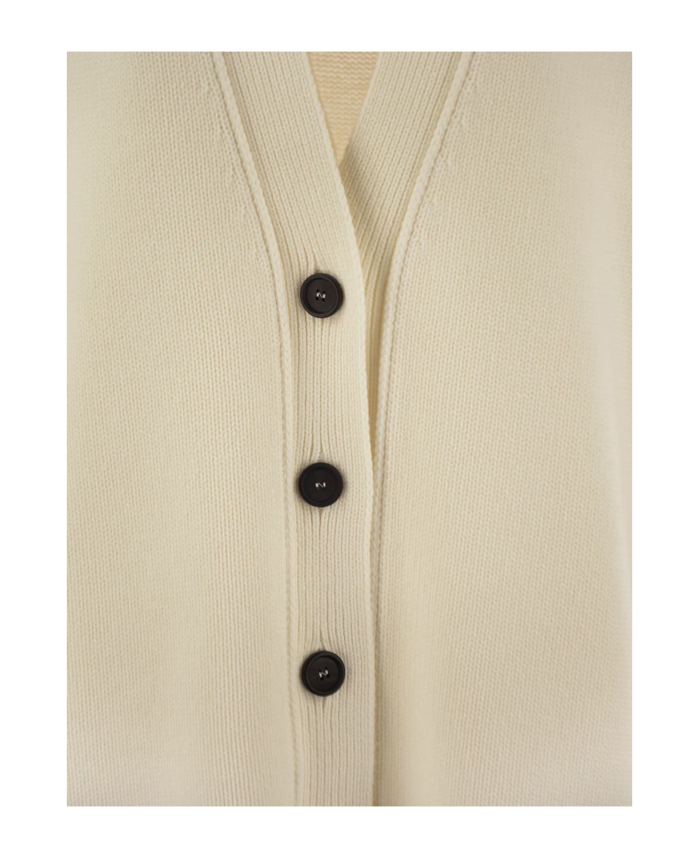 Fabiana Filippi Wool, Silk And Cashmere Cardigan - White