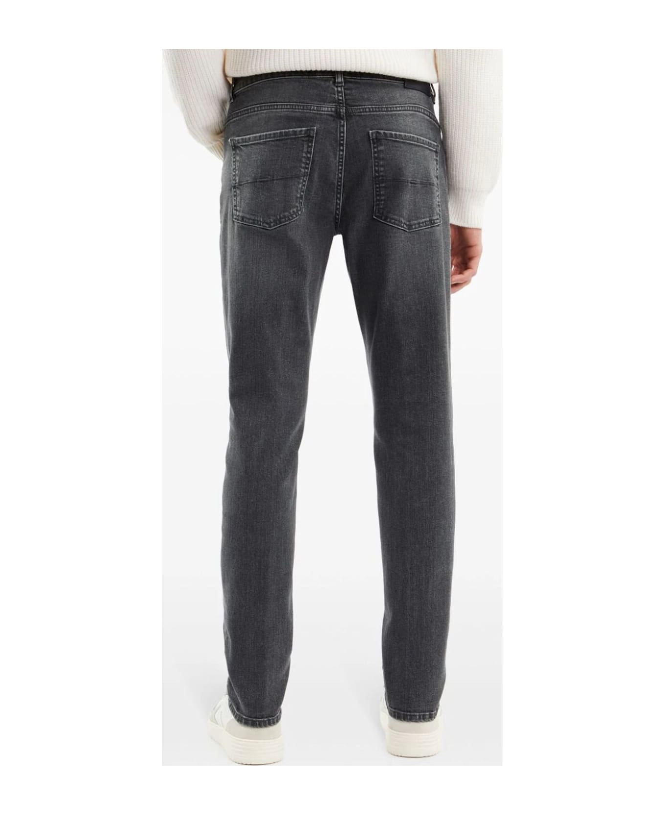 Fay Grey Stretch-cotton Denim Jeans - Blue