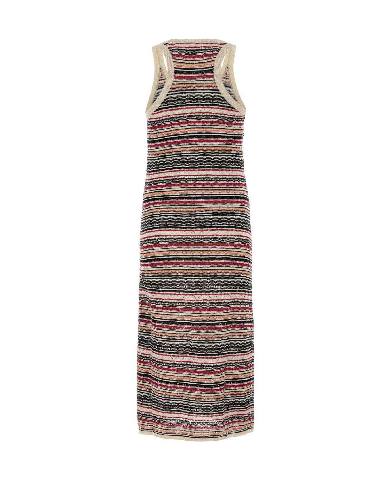 Marant Étoile Embroidered Crochet Haroya Dress - RASPBERRY