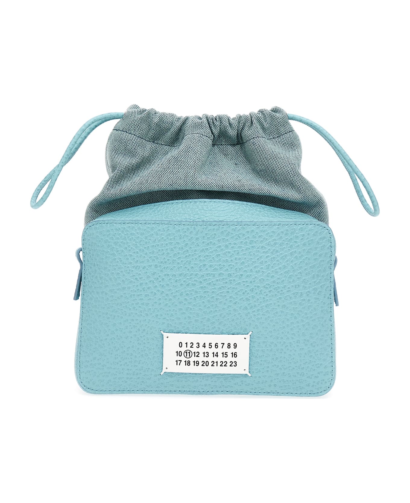 Maison Margiela Leather And Fabric 5ac Bucket Bag - Light Blue バックパック