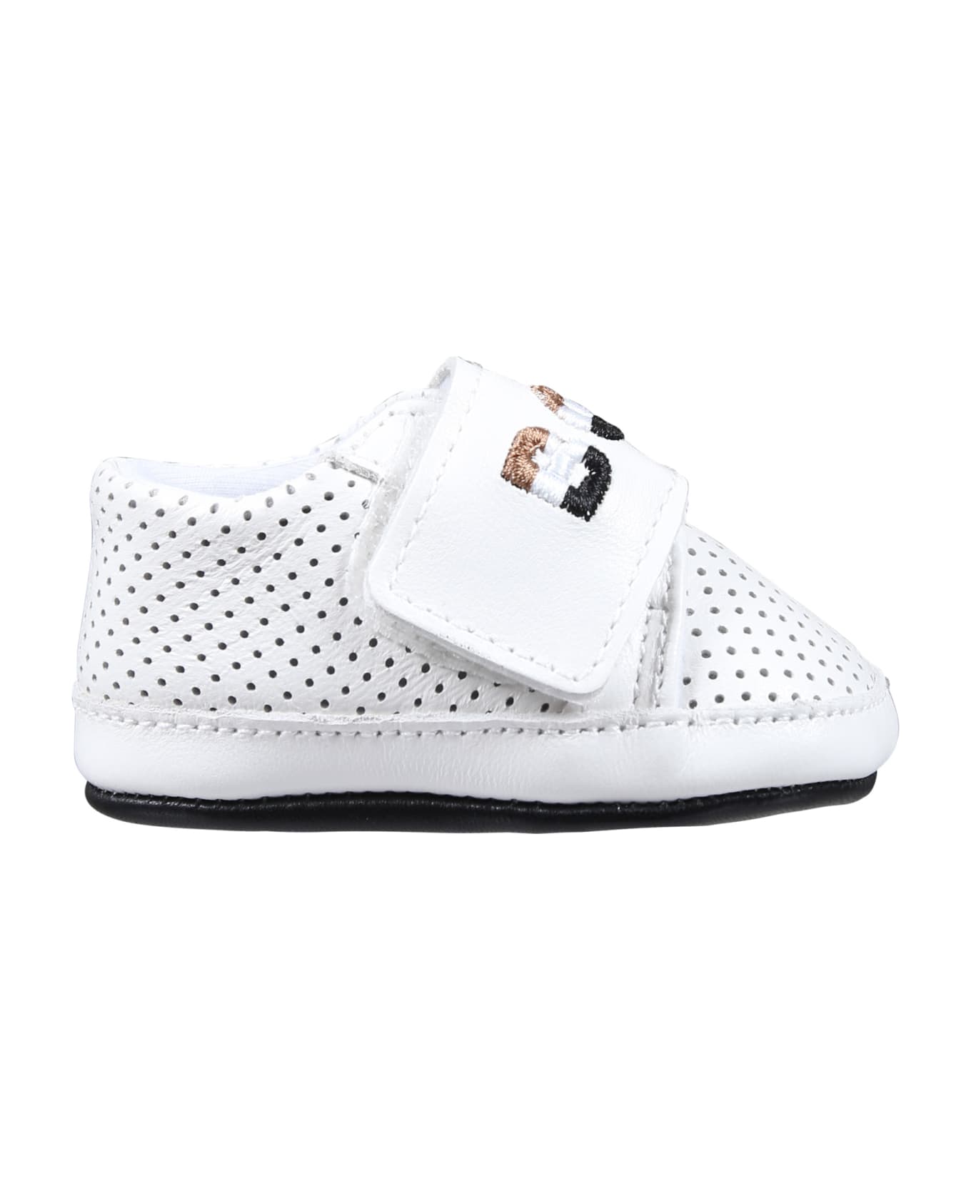 Hugo Boss White Sneakers For Baby Boy With Logo - White シューズ