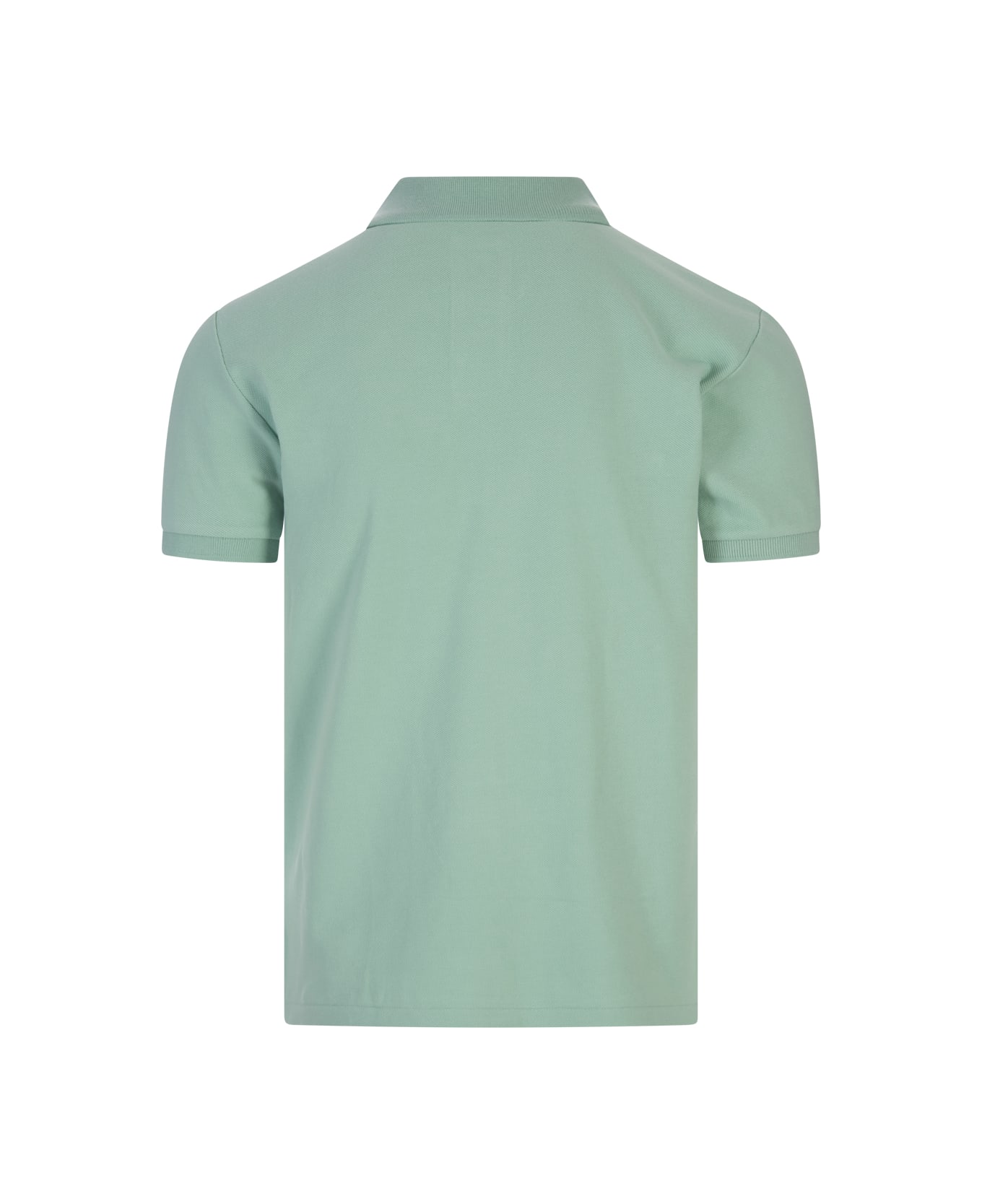 Ralph Lauren Slim-fit Polo Shirt In Celadon Piqué - Green