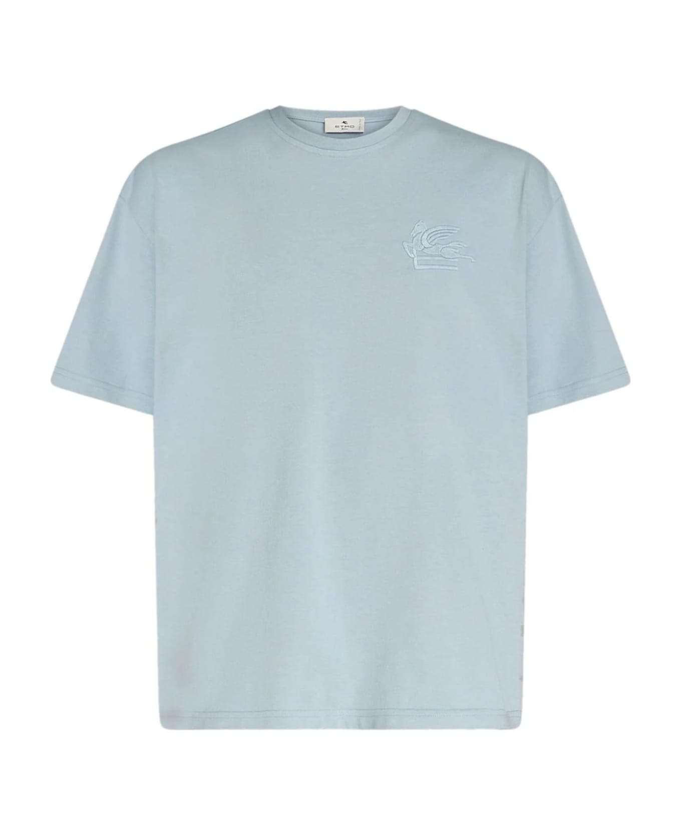 Etro Powder Blue Cotton T-shirt