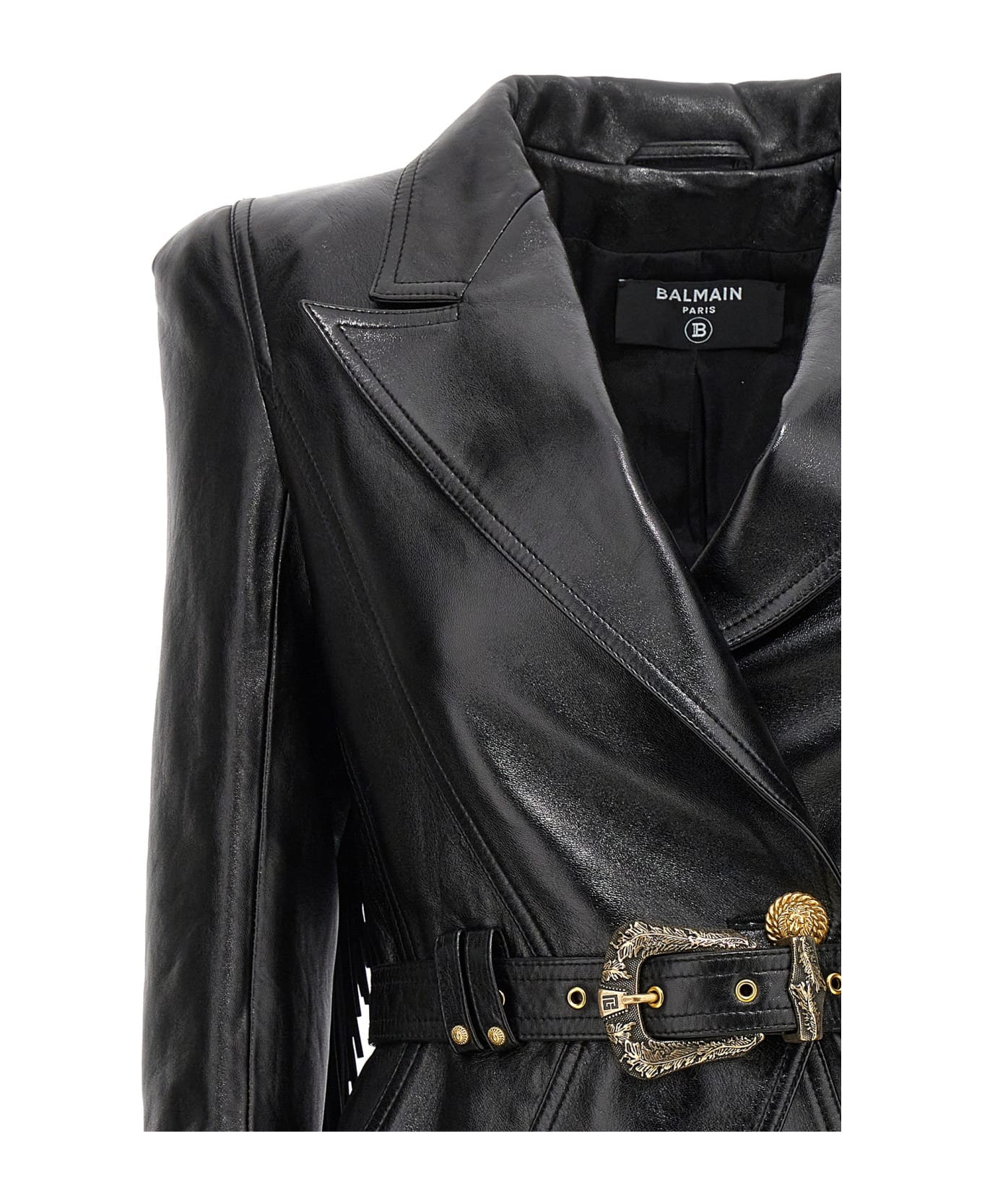 Balmain Jolie Madame Leather Jacket - Black ブレザー