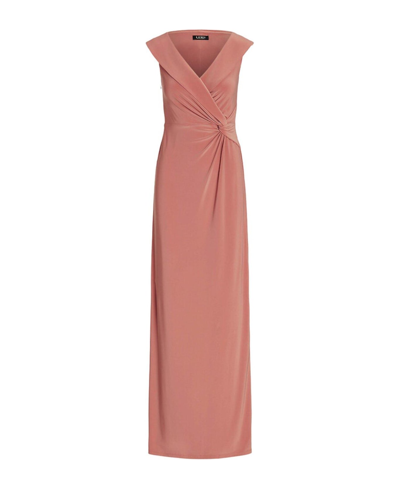 Ralph Lauren V-neck Sleeveless Maxi Dress - Pink