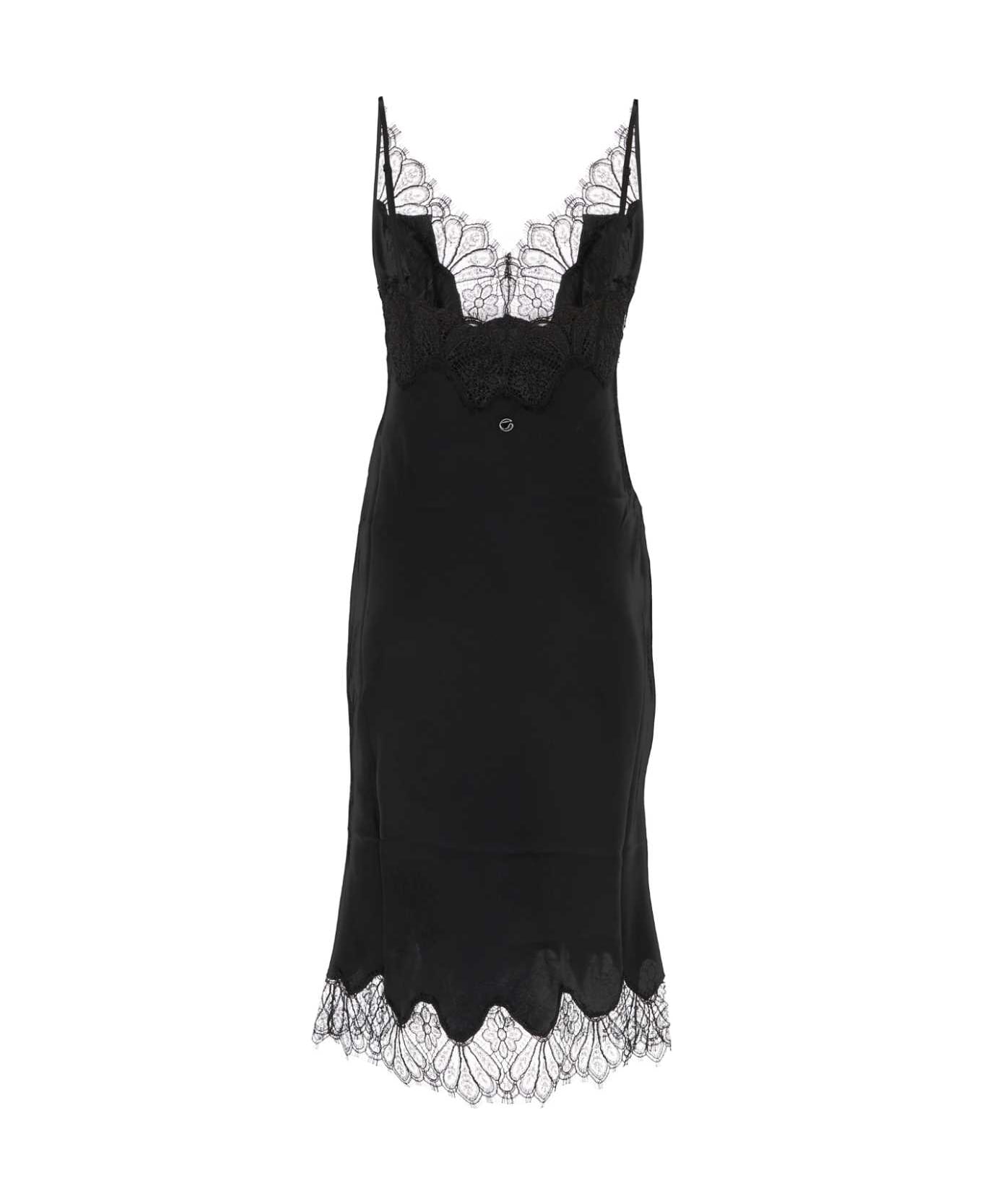 Coperni Black Satin Dress - BLACK ワンピース＆ドレス