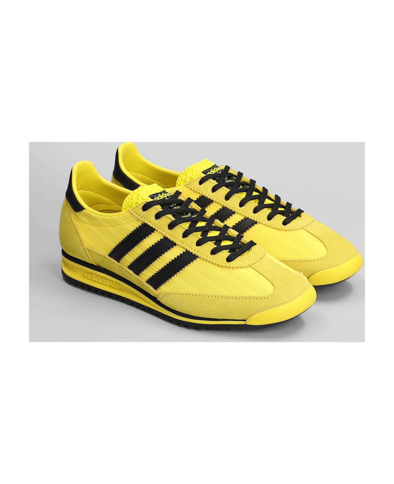 Adidas Sl 72 Og Sneakers In Yellow Suede And Fabric - yellow