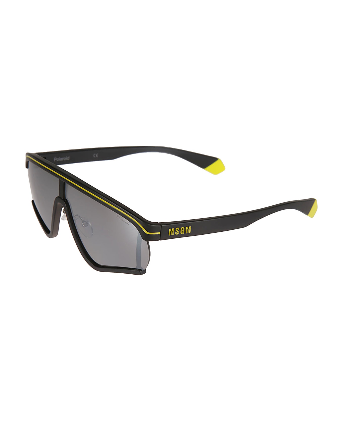 MSGM Polaroid Logo Sunglasses - Black/Yellow サングラス