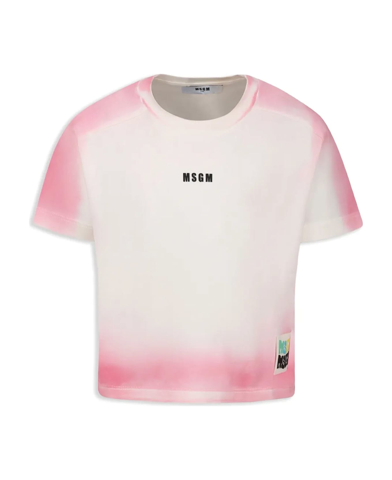 MSGM Pink T-shirt For Girl With Logo - Pink