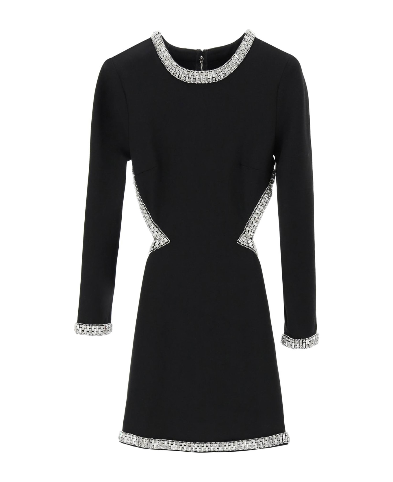 retrofete 'naomi' Jersey Mini Dress With Crystals - BLACK SILVER (Black)