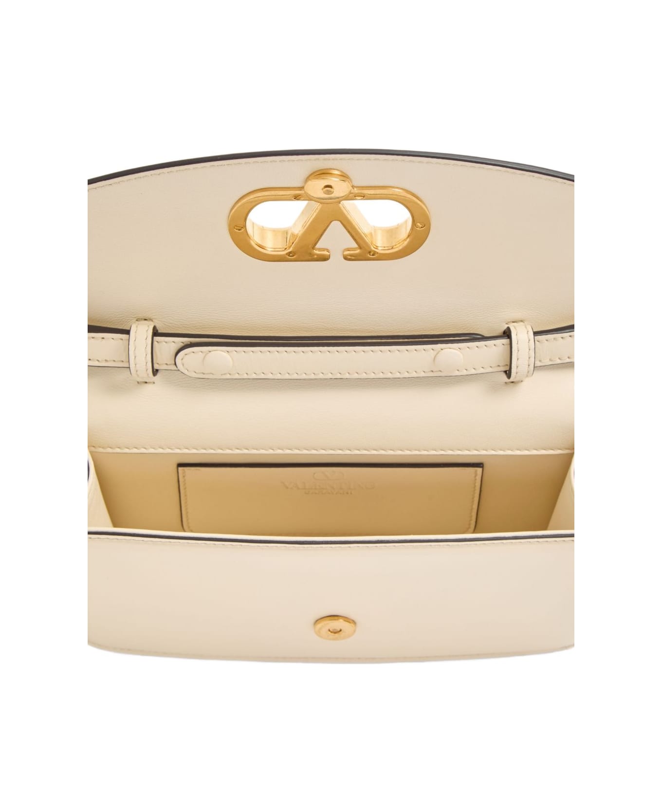 Valentino Garavani Vain Small Leather Clutch - White