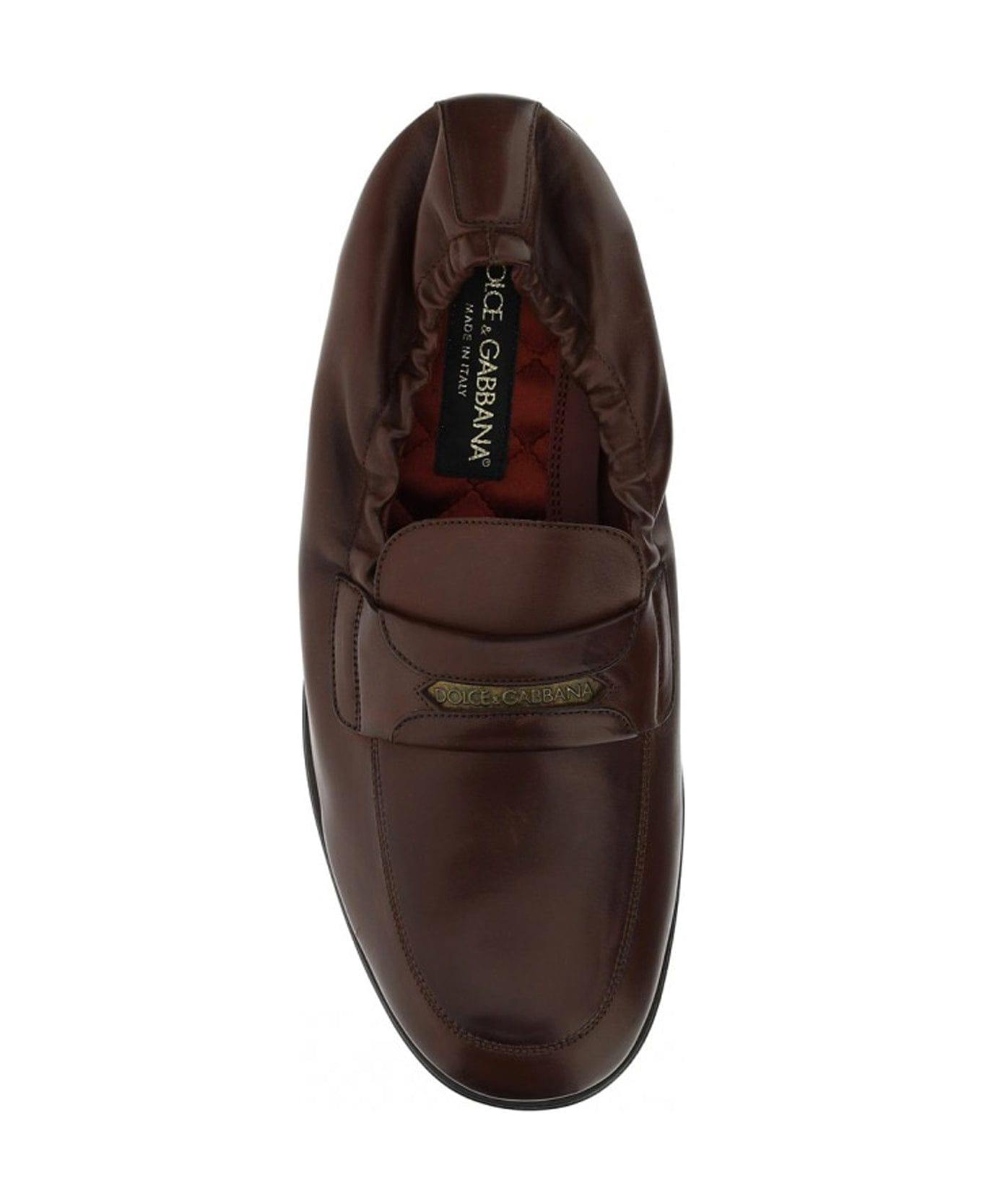 Dolce & Gabbana Leather Loafers - Brown ローファー＆デッキシューズ