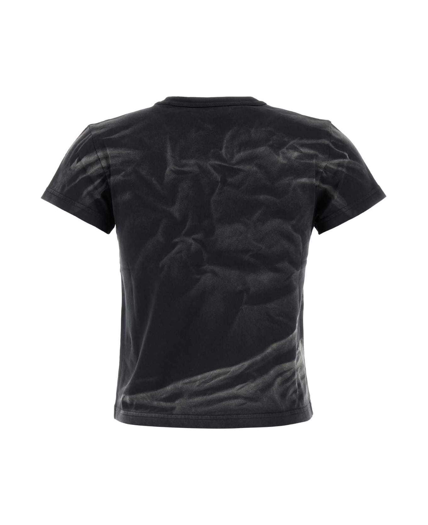 Alexander Wang Slate Cotton T-shirt - WASHEDBLACK