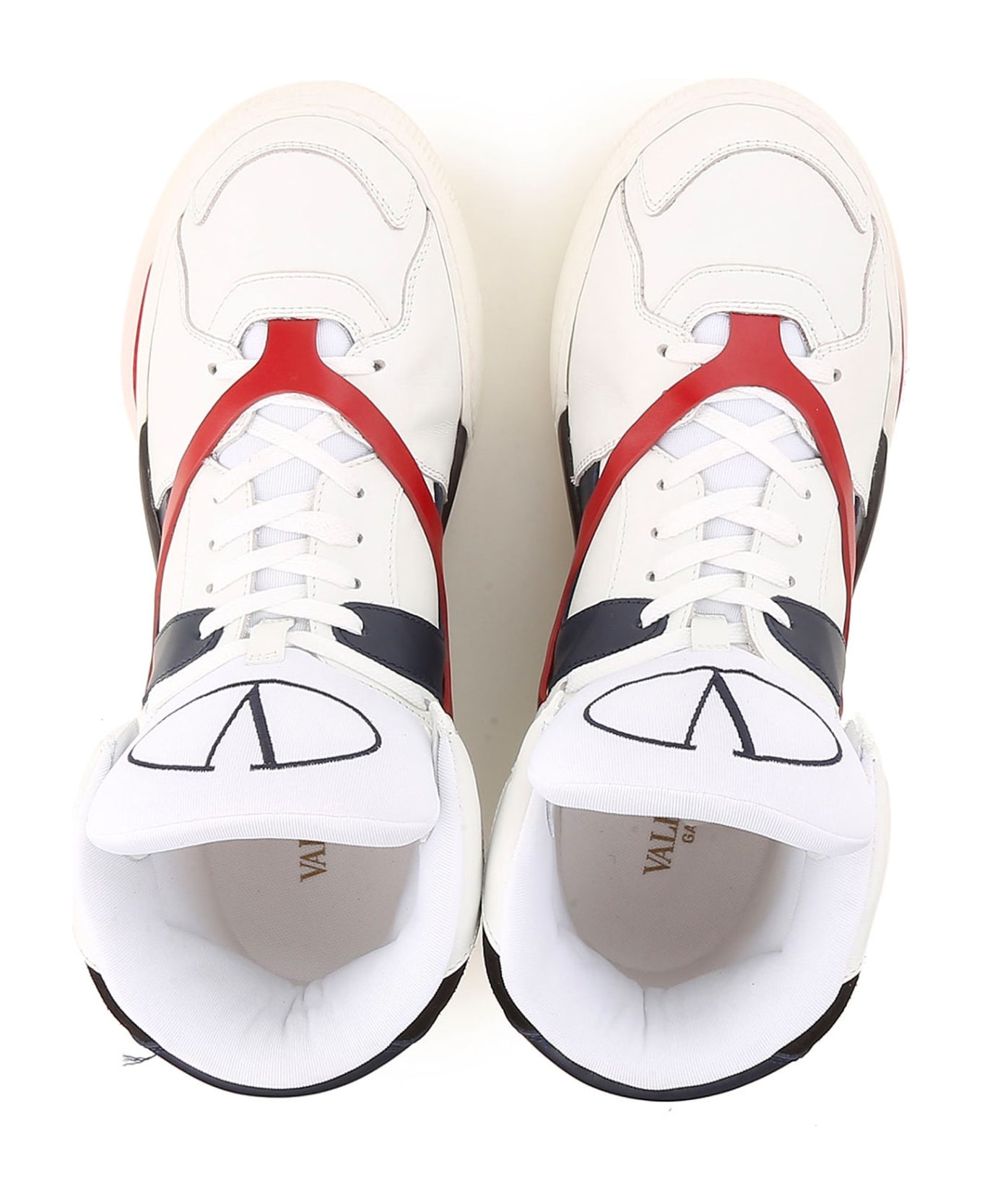 Valentino Garavani High Top Leather Sneakers - White