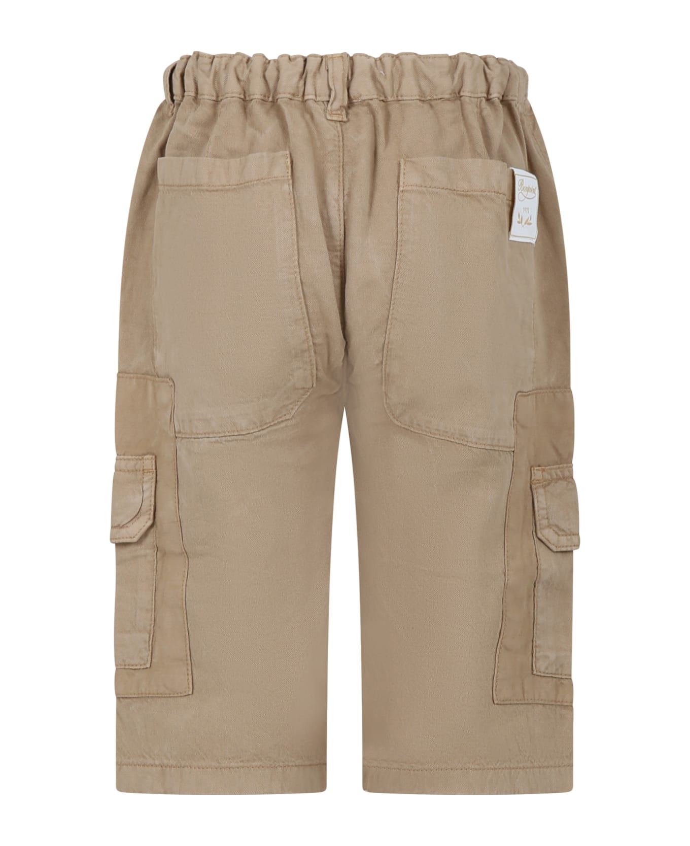 Bonpoint Beige Shorts For Boy With Big Pockets - Beige