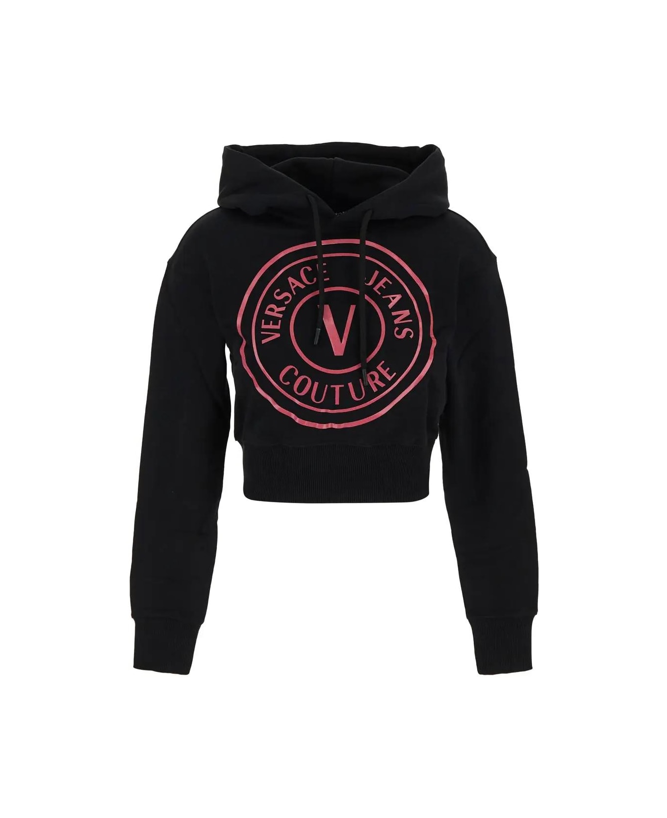 Versace Jeans Couture Logo Hoodie - Black フリース