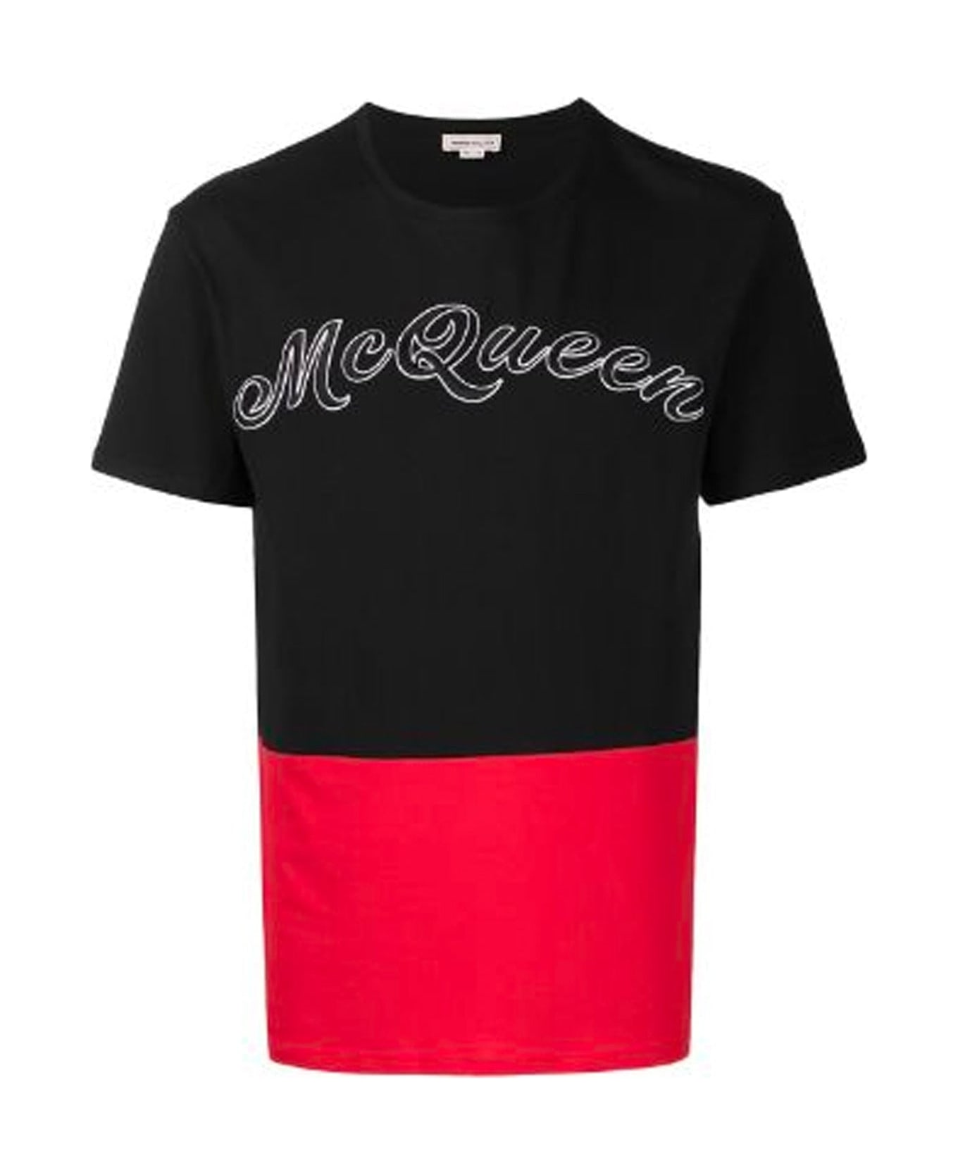 Alexander McQueen Cotton Logo T-shirt - Black シャツ