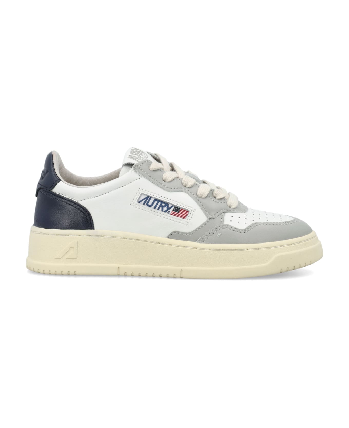 Autry Medalist Low Sneakers - WHITE GREY BLUE シューズ