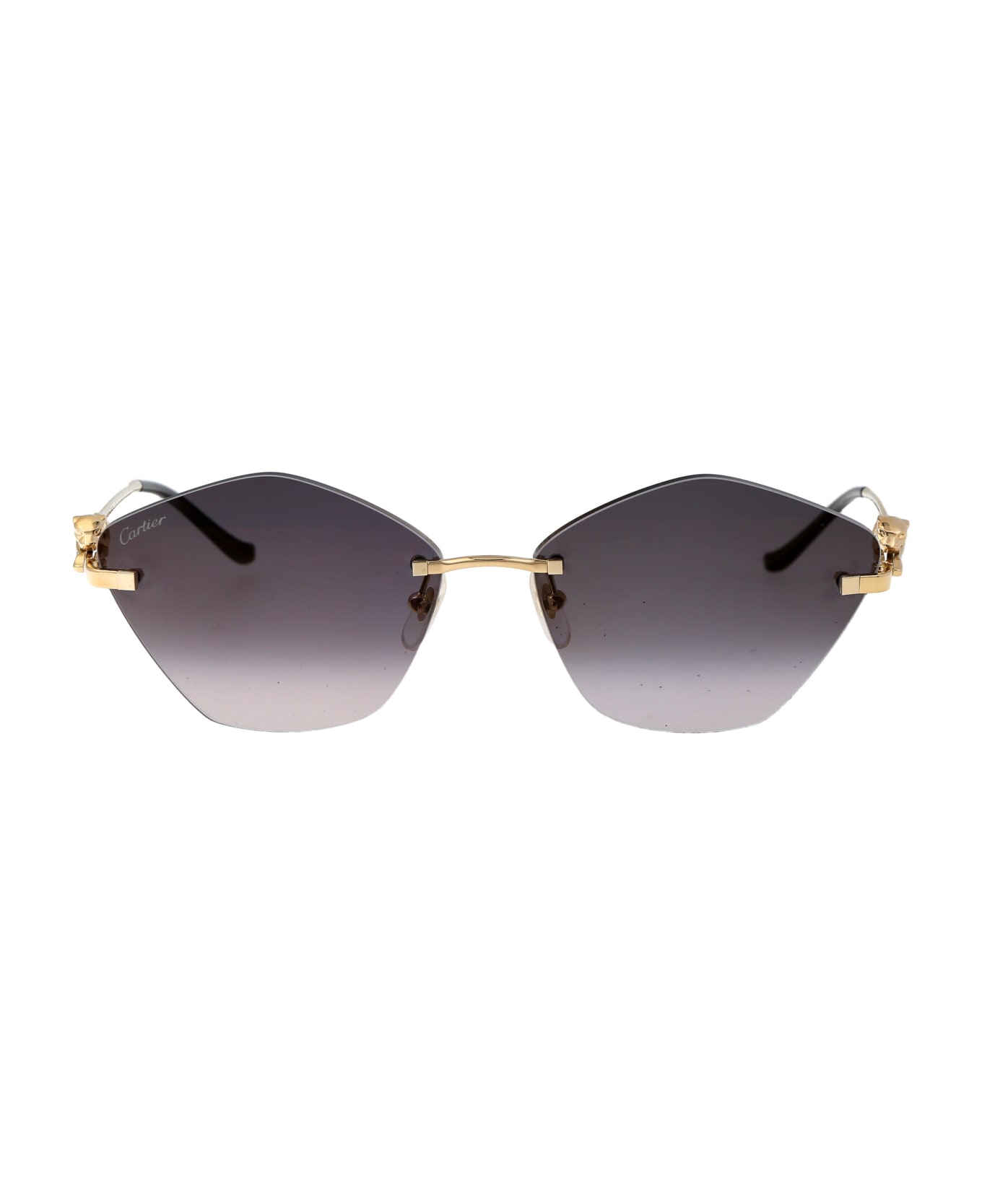 Cartier Eyewear Ct0429s Sunglasses - 001 GOLD GOLD GREY サングラス