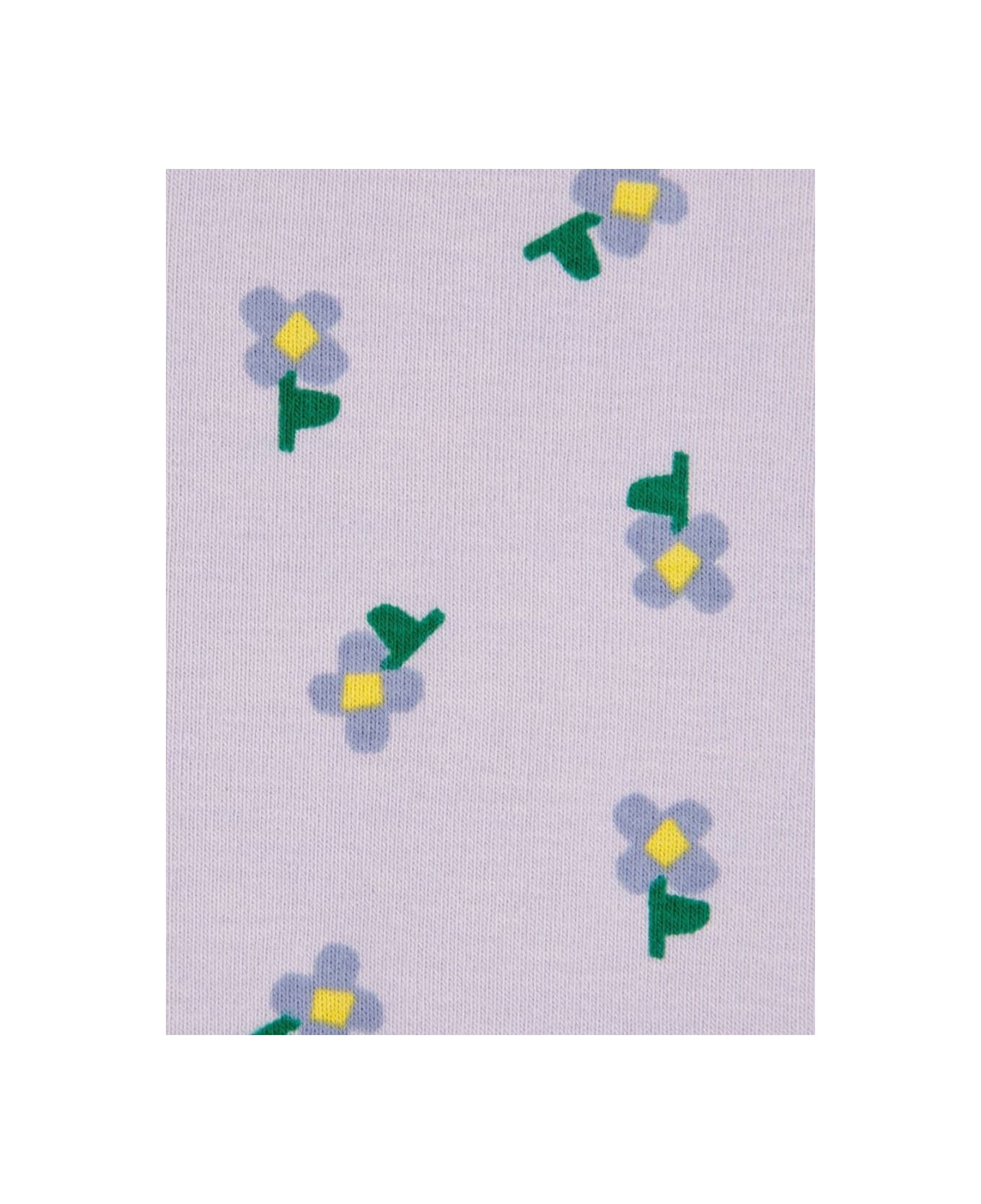 Bobo Choses Baby Pansy Flower All Over Leggings - LILAC