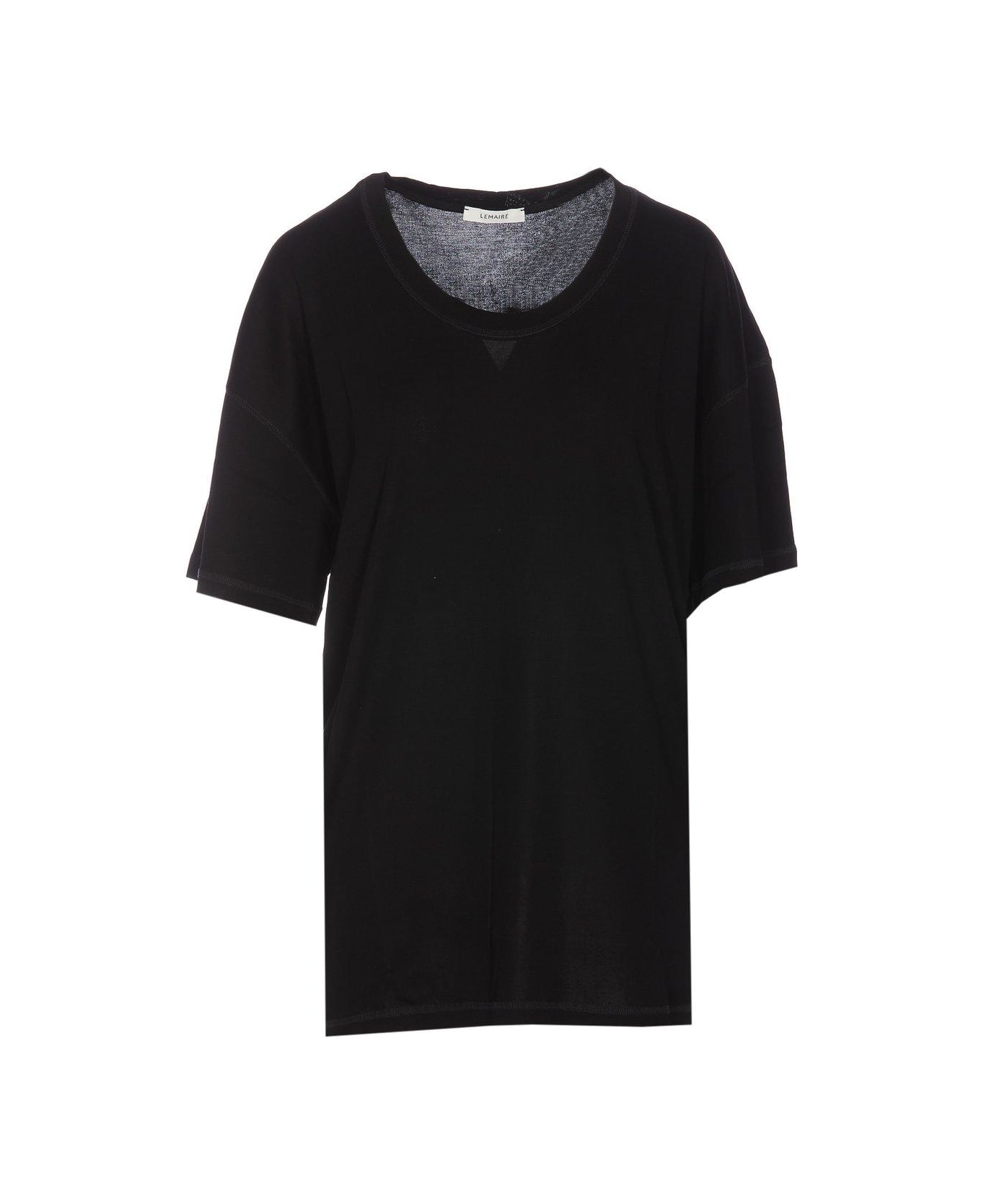 Lemaire Short-sleeved Scoop-neck T-shirt - Black Tシャツ