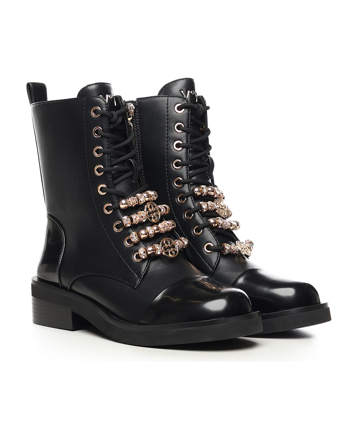 V73 Margot Combat Boots - Black