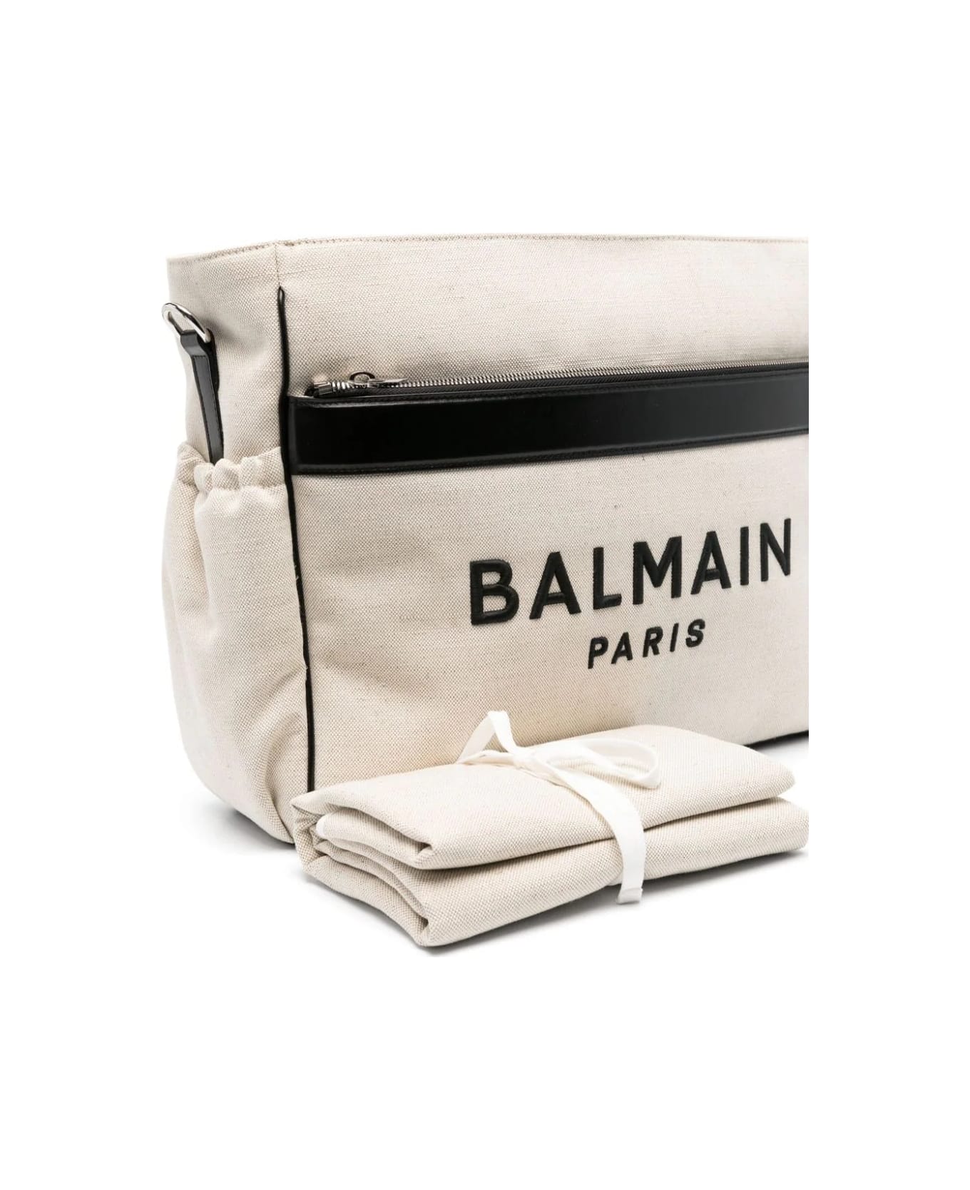 Balmain Borsa Fasciatoio Con Ricamo - Cream