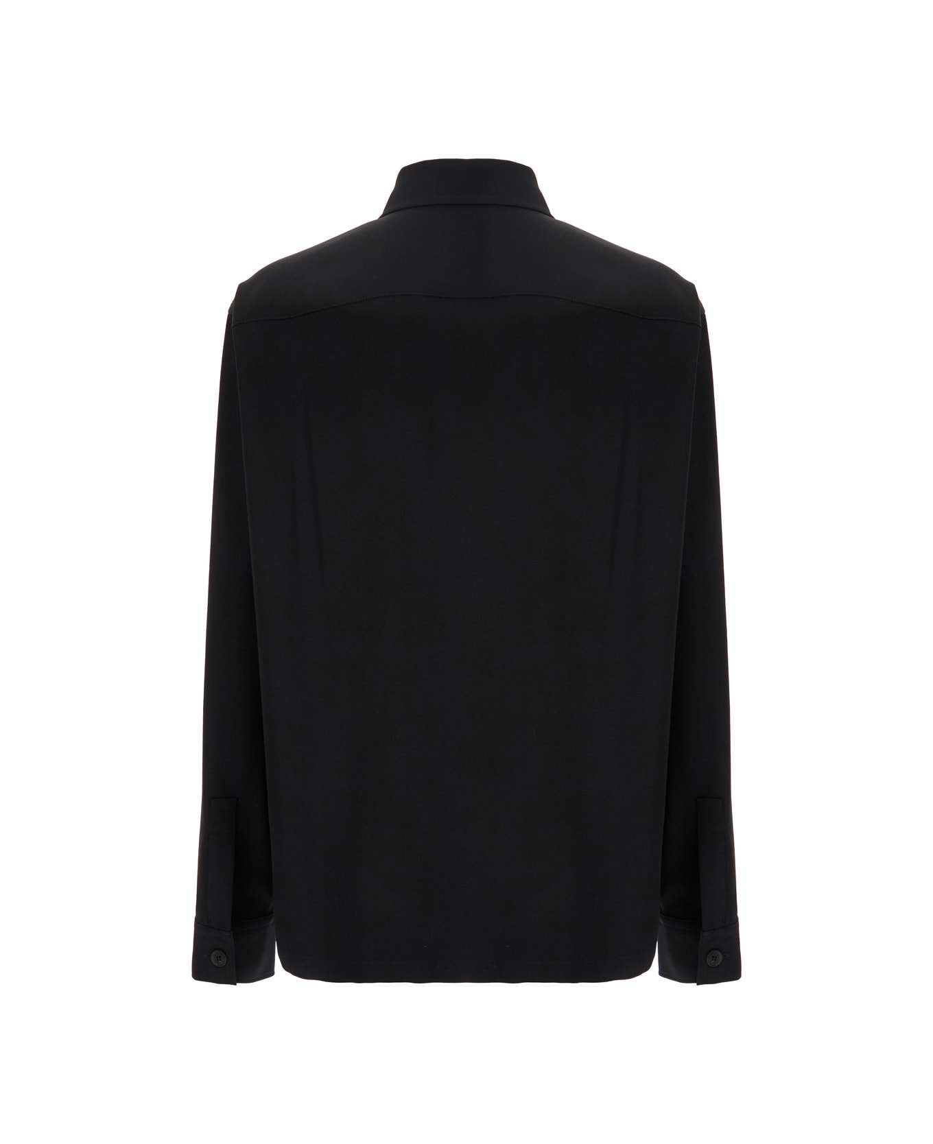 Balmain Shirt In Black Wool - Black
