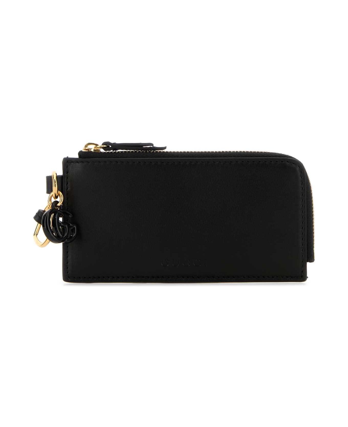 Gucci Black Leather Card Holder - NERO