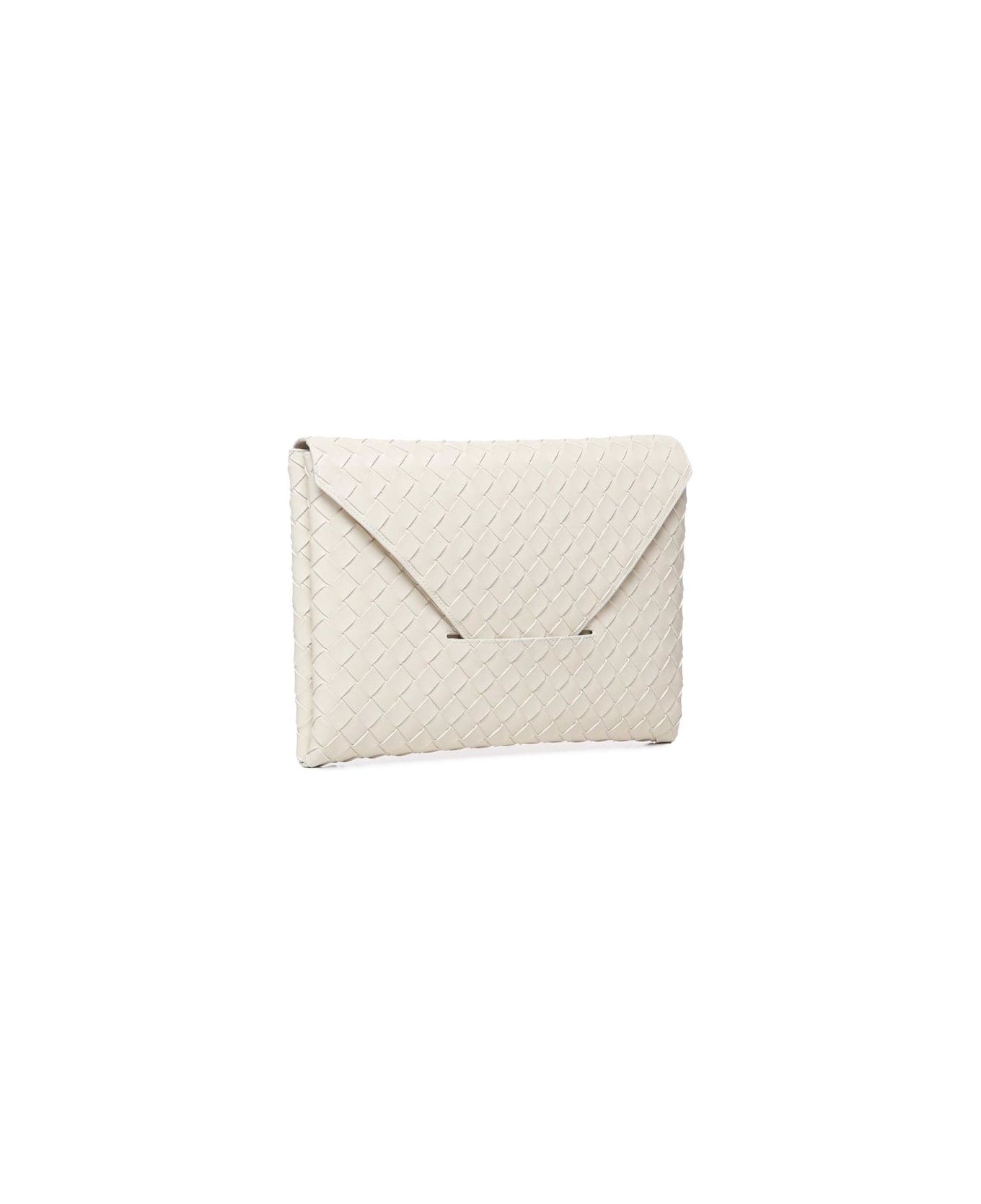 Bottega Veneta Origami Large Clutch Bag - White
