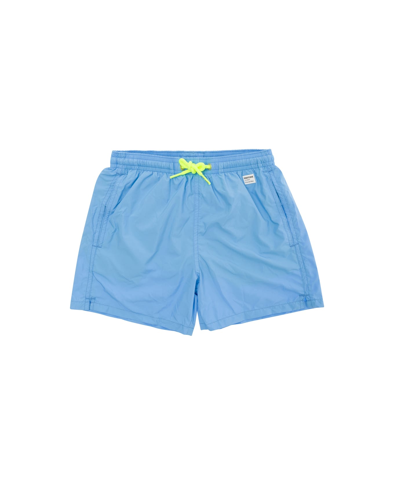 MC2 Saint Barth Light Blue Swim Shorts With Pantone Patch In Fabric Baby - Light blue 水着